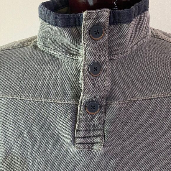 Cobalt 2 Cobalt Long Sleeve Grey Cotton Pullover Henley Mens X-Large - Picture 5 of 10